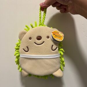 Neon Green Hedgehog Microfiber Dust Mitten